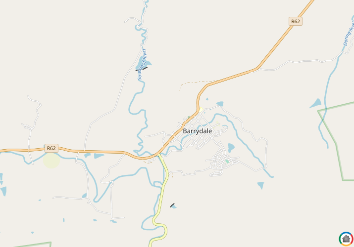 Map location of Barrydale